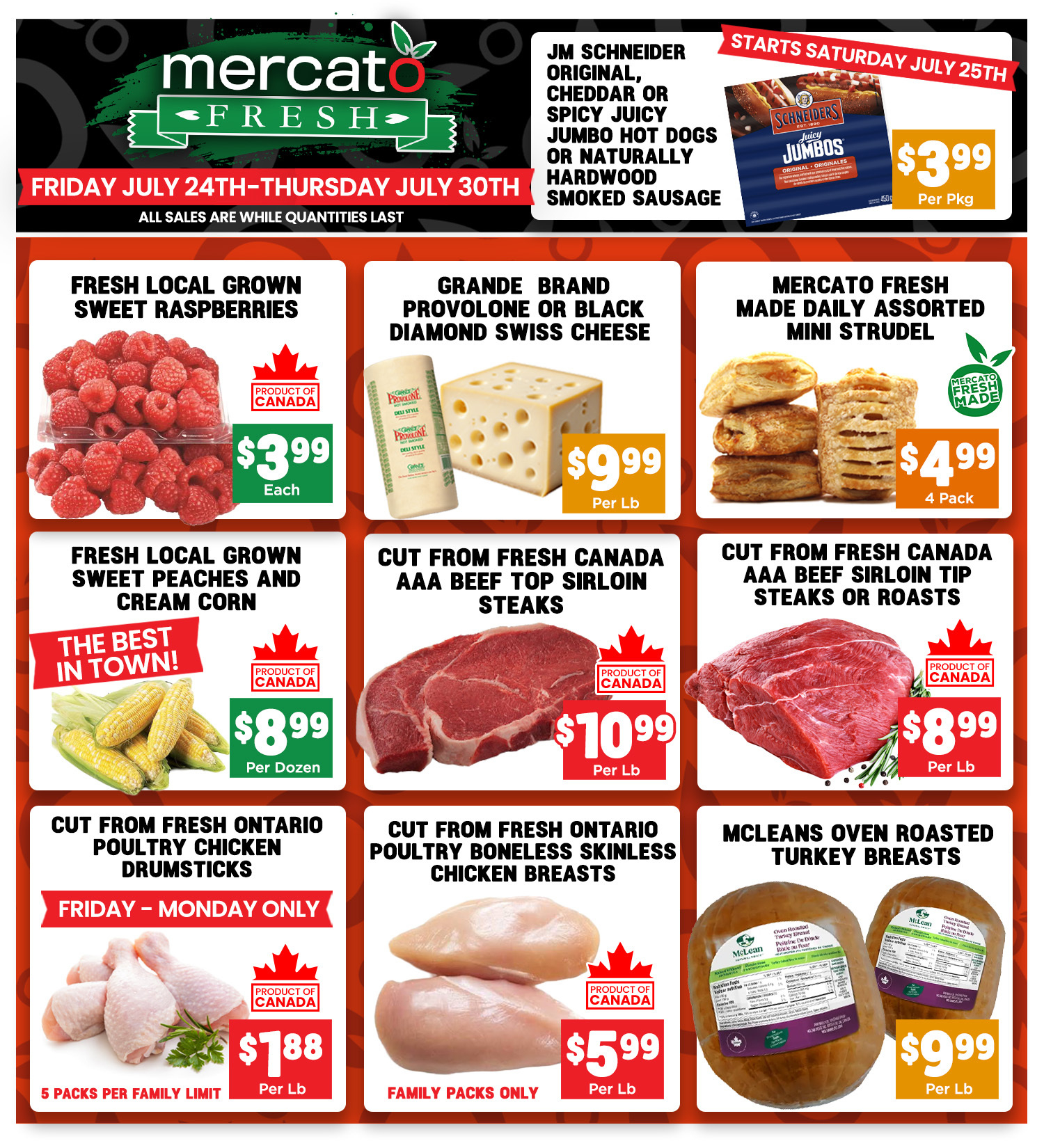 Mercato Fresh weekly flyer page 1 of 5, valid July 24 to July 30, 2026